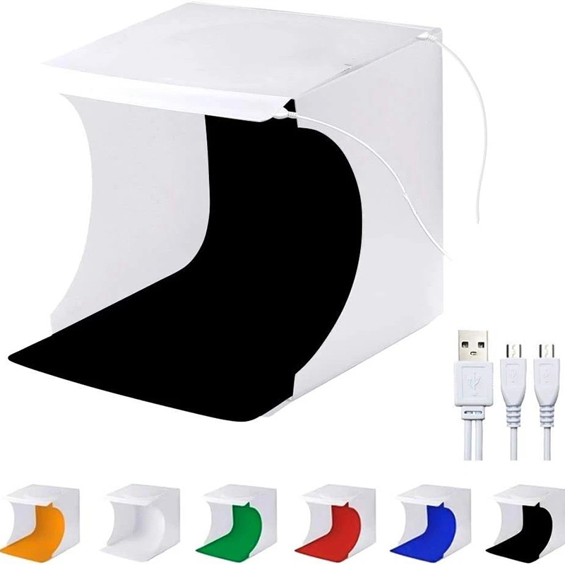 Photography Lighting Kit With Backdrop - Estúdio Fotográfico Portátil Dobrável com Iluminação