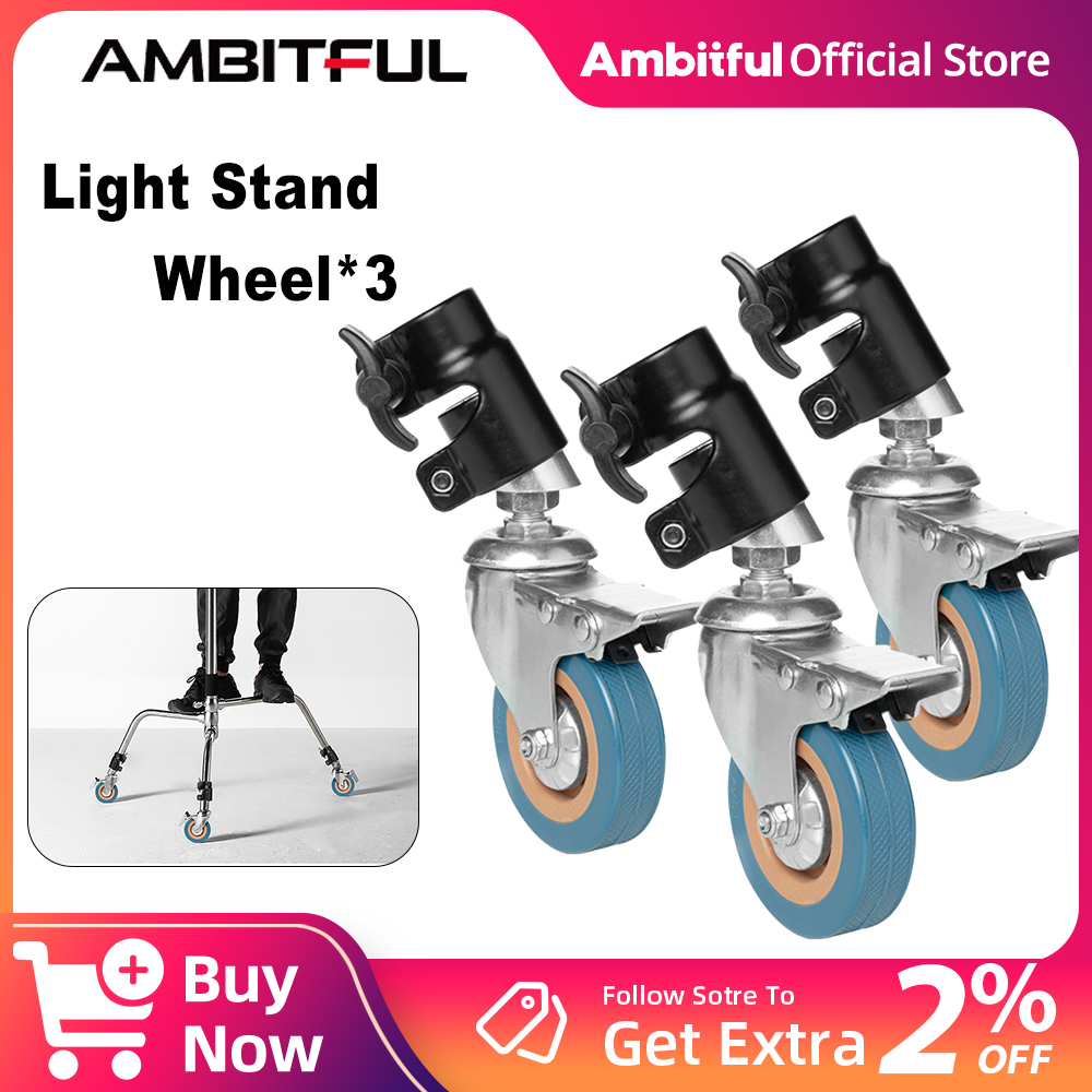 Photography Lighting Setup - AMBITFUL Conjunto de rodas giratórias de