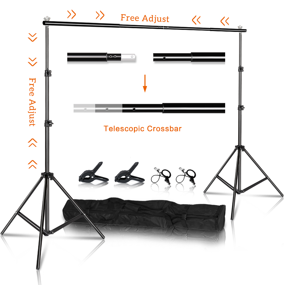 Photography Lighting Kit With Backdrop - Suporte para Cenários de Estúdio Fotográfico,