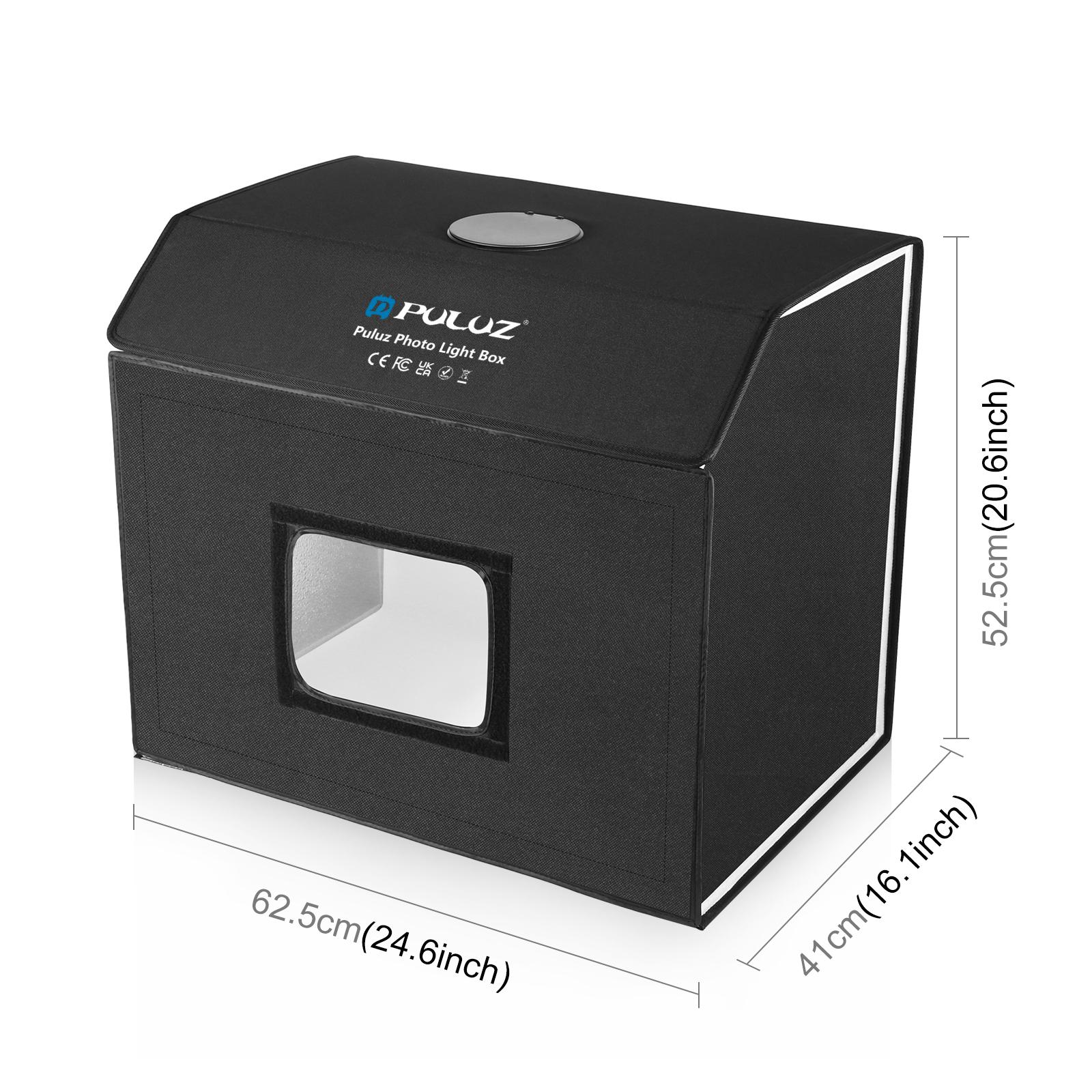 Puluz 60x40cm caixa de luz de  - Photography Lighting Kit With Backdrop avaliação e preço