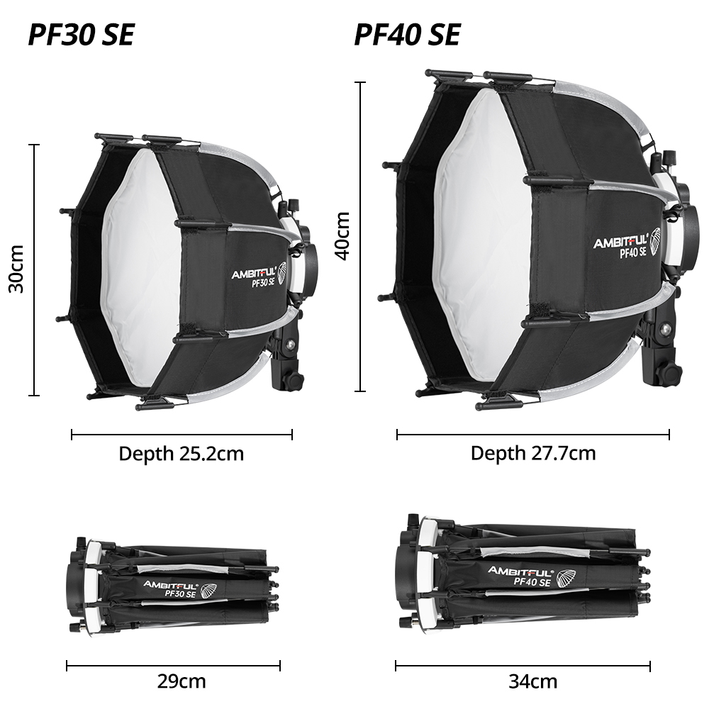 AMBITFUL PF30/PF40 30cm/40cm M - Photography Lighting Diffuser avaliação e preço