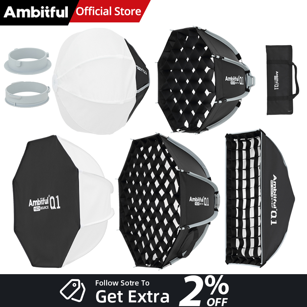 AMBITFUL Q1 Mini Bowens MiniGO - Photography Lighting Diffuser avaliação e preço