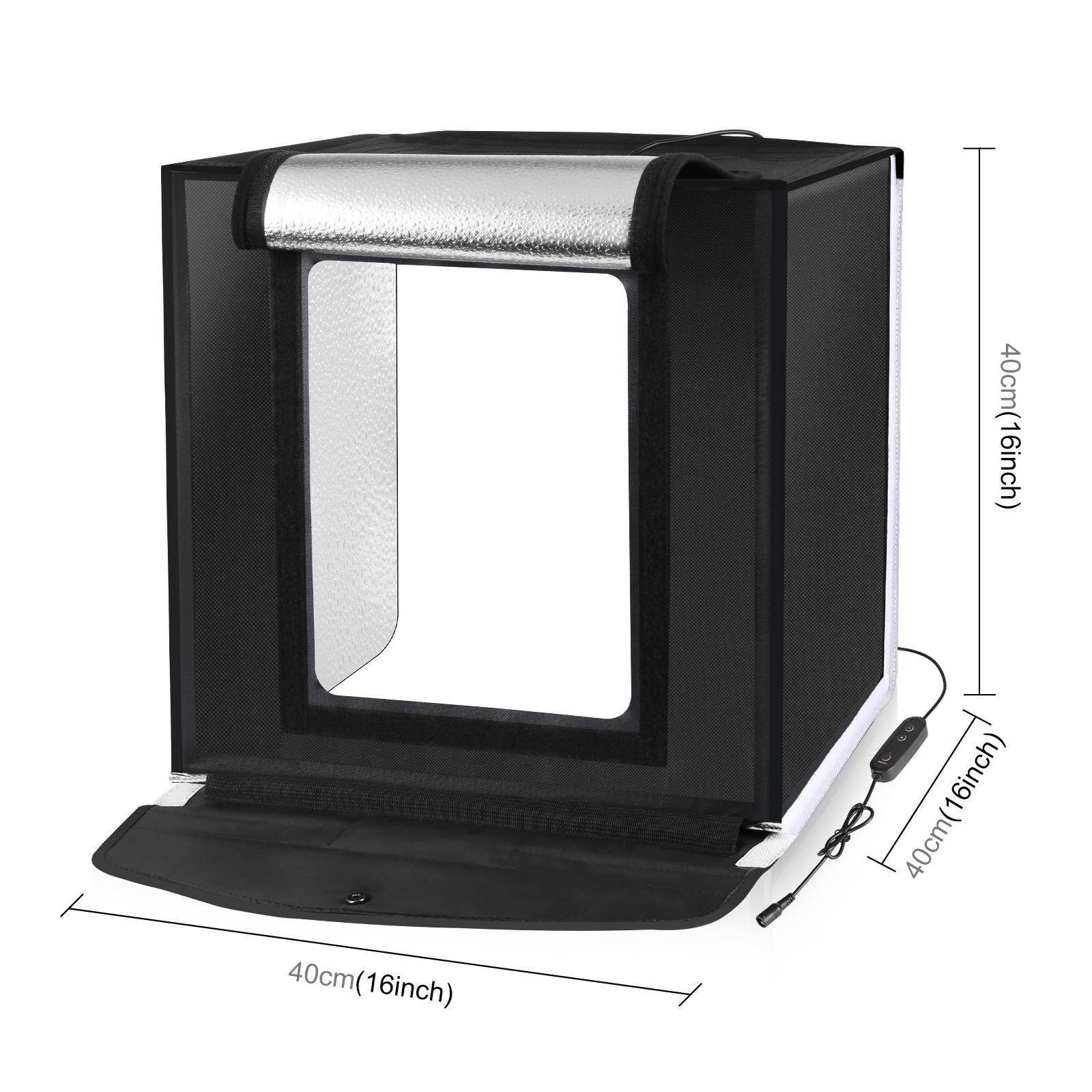 Puluz 40cm caixa de estúdio fo - Photography Lighting Kit With Backdrop avaliação e preço