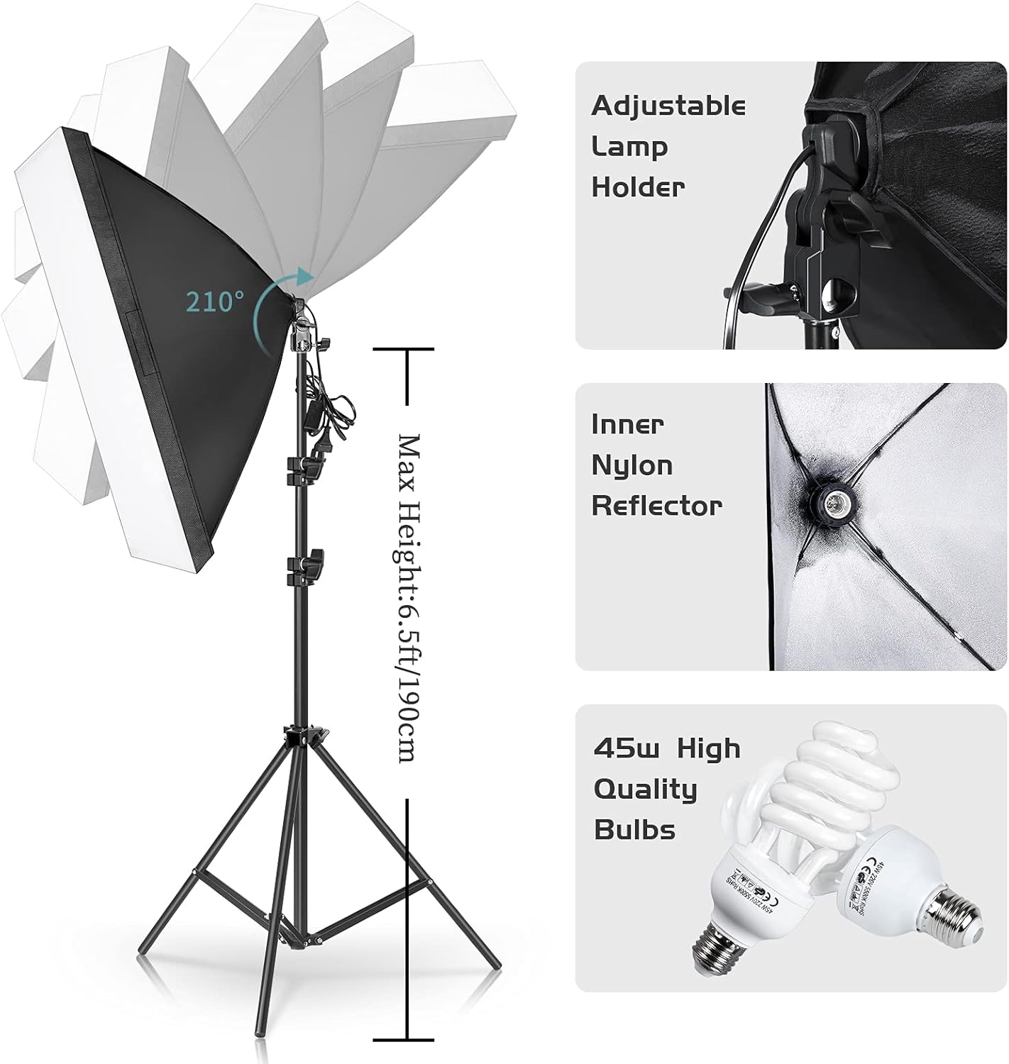 Kit de iluminação fotográfica, - Photography Lighting Kit With Backdrop avaliação e preço