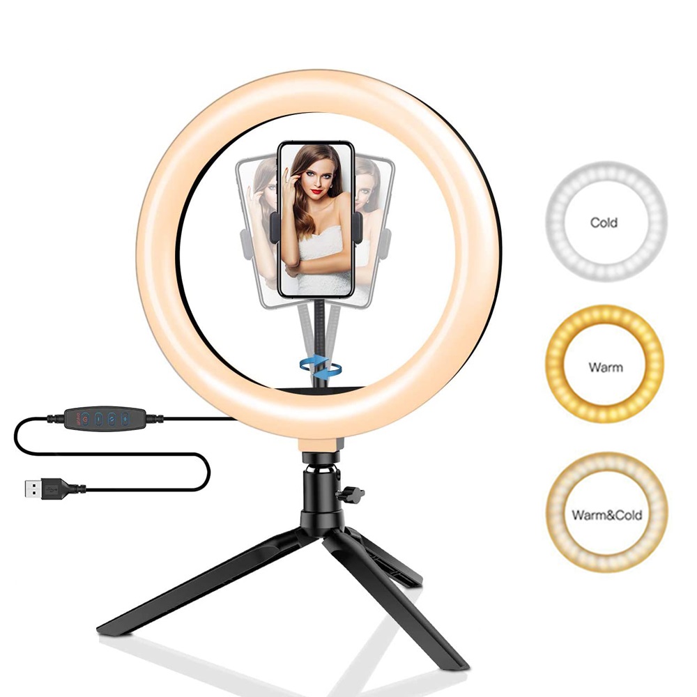 26cm 10 polegada led anel self - Photography Lighting Patterns avaliação e preço