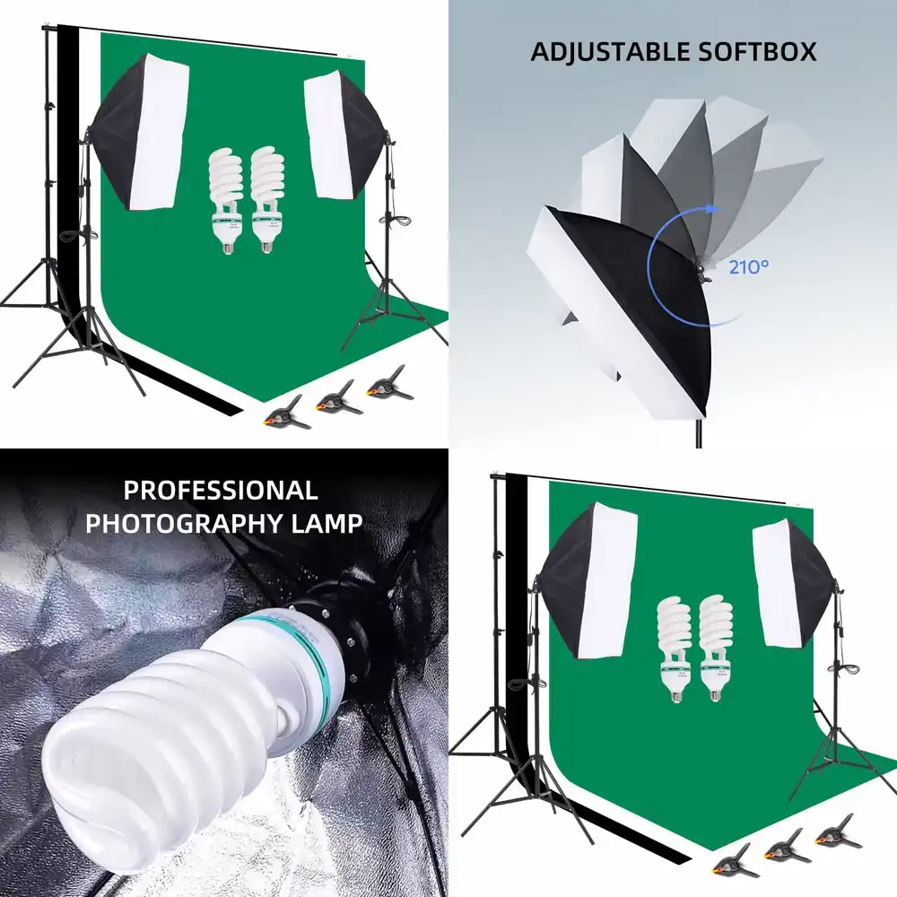 Equipamento de Estúdio Fotográ - Photography Lighting Kit With Backdrop avaliação e preço