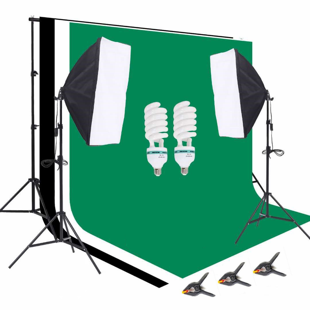 Equipamento de Estúdio Fotográ - Photography Lighting Kit With Backdrop avaliação e preço