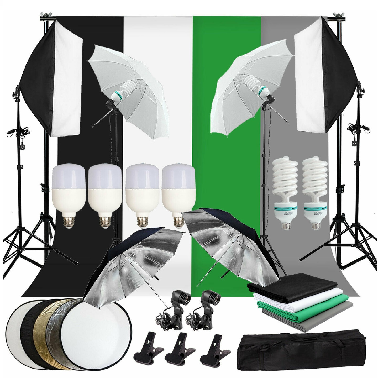 Kit Completo de Fotografia Gol - Photography Lighting Kit With Backdrop avaliação e preço